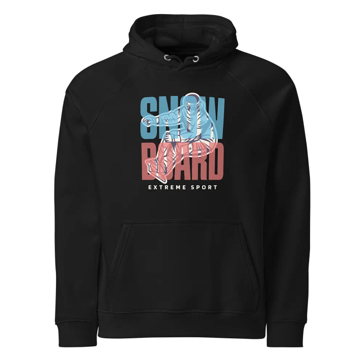 SNOWBOARD Unisex Eco Raglan Hoodie product image (1)