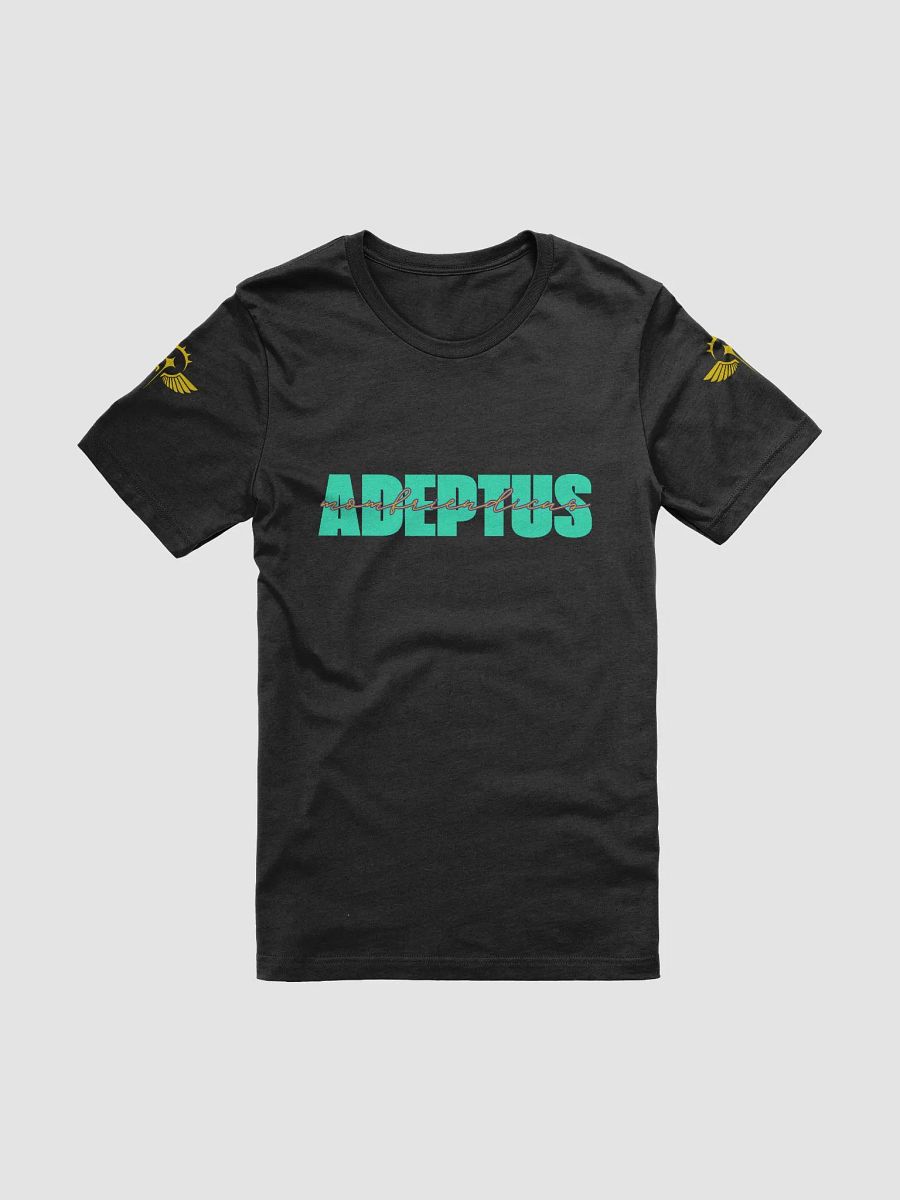 Adeptus Momfriendicus Text Tee (Gold Logo) product image (1)