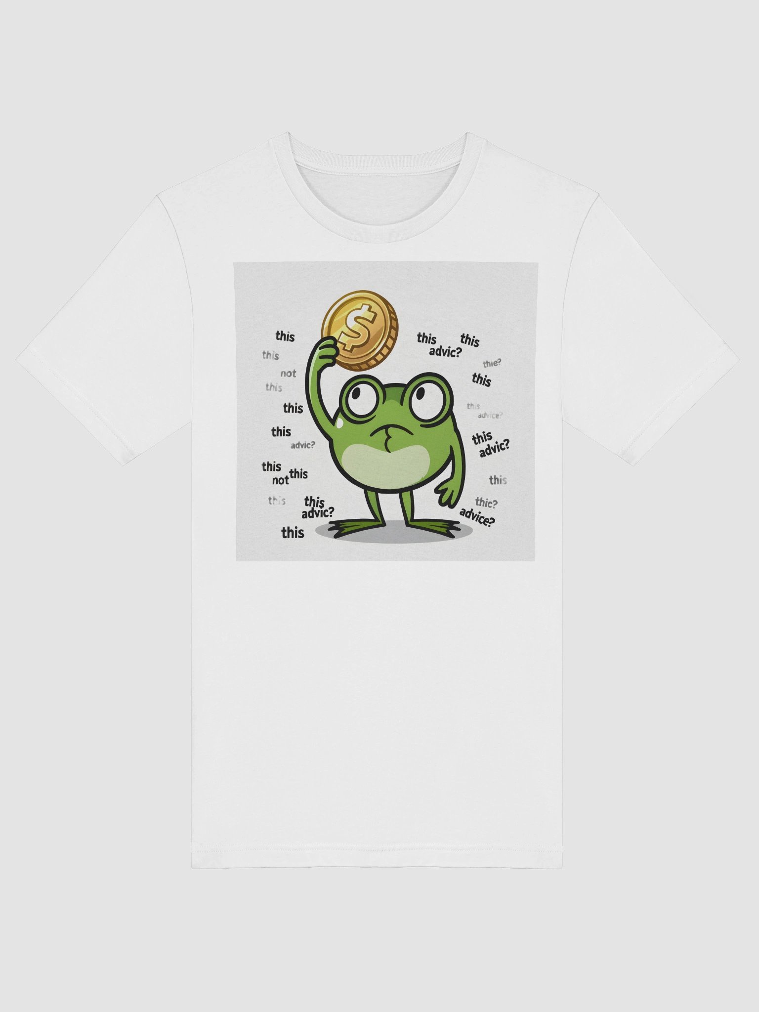 Funny Frog Money T-Shirt – “Frog of Financial Uncertainty” product image (53)