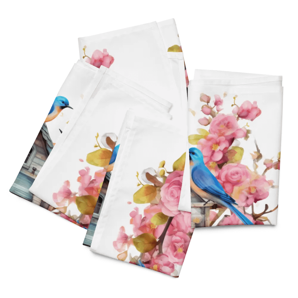 Whimsical Birdhouse Cloth Napkin Set product image (4)