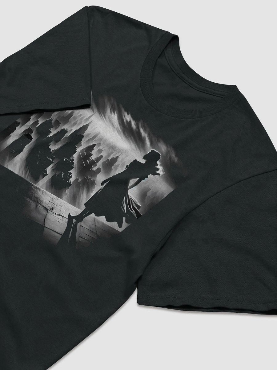 Rooftop Dreams Over Noir Cityscape (Front Print Womens Tee) product image (2)