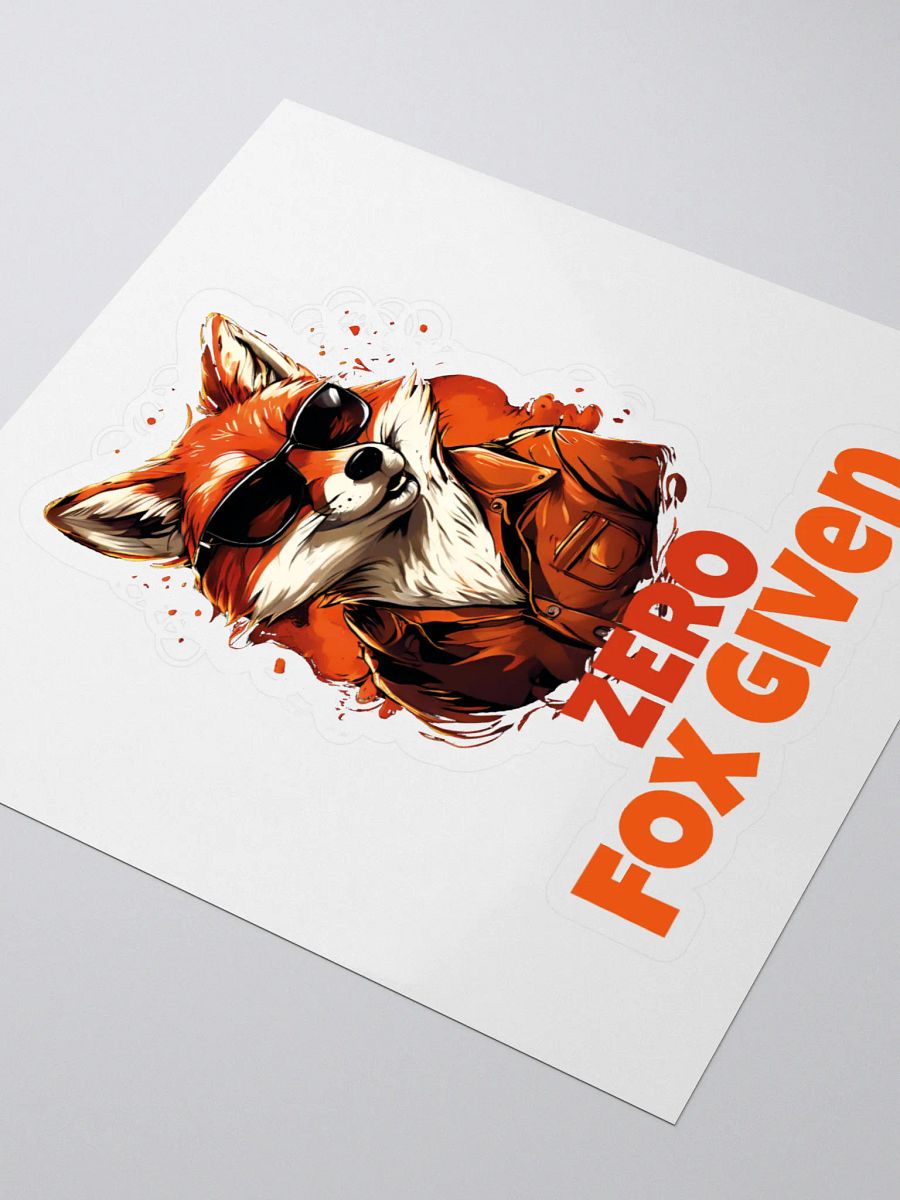 Zero Fox Given - Cool Funny Lovely Kiss Cut Stickers with Stylish Cartoon Fox Design product image (3)