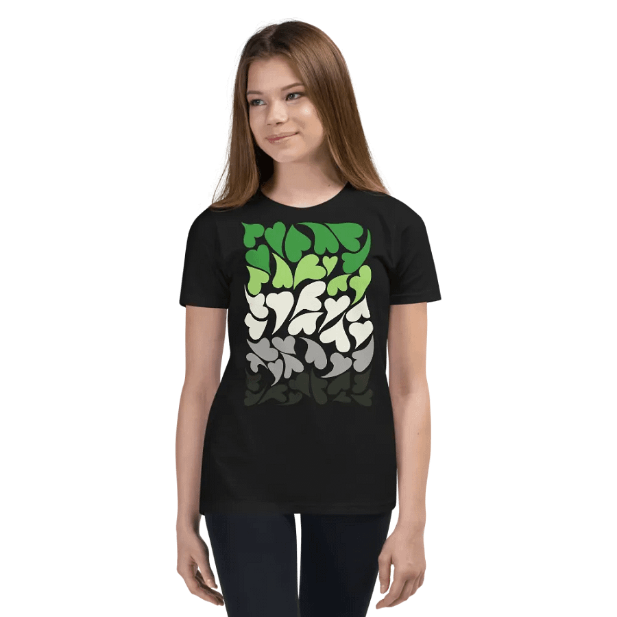Nestled PRIDE Aromantic T-shirt (Youth) product image (5)