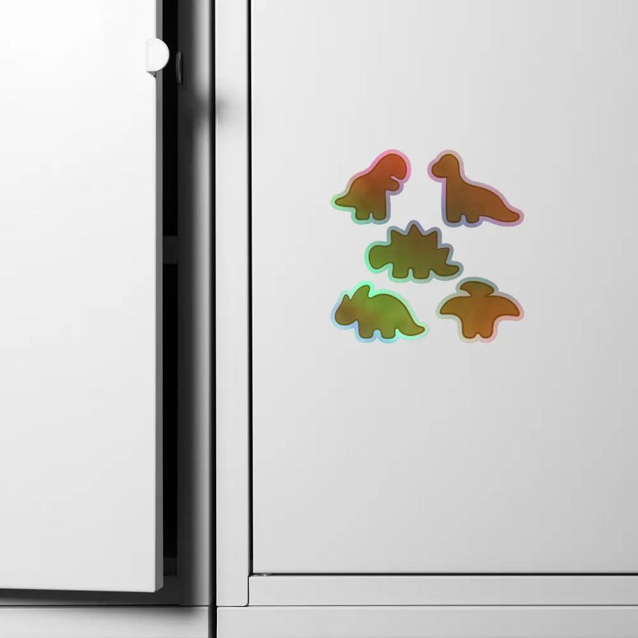 Dino Nugget Holographic Hand-drawn Stickers - 5 Pack product image (4)
