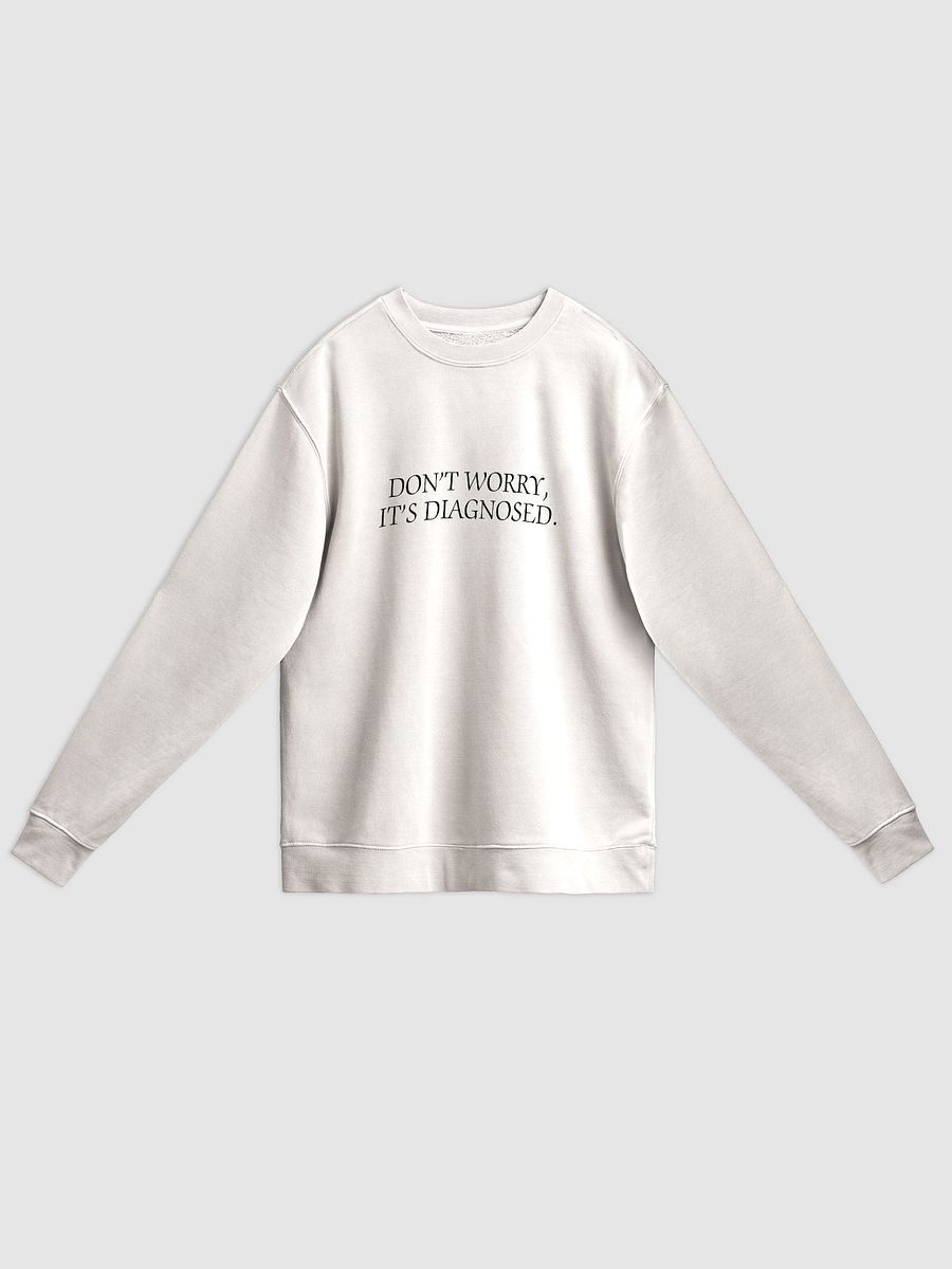 DW, IT'S DIAGNOSED. (black) printed pigment crewneck product image (1)