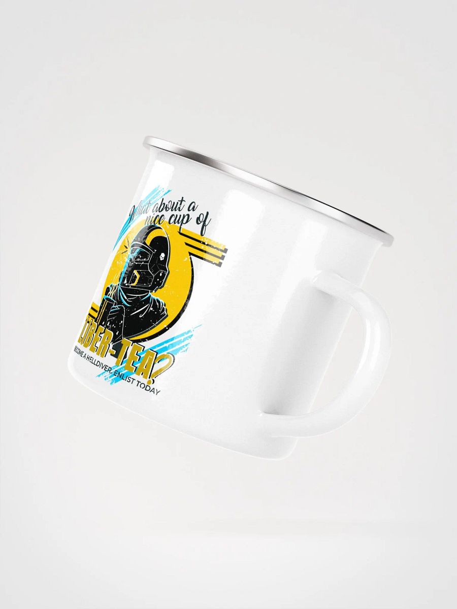 Helldivers 2 Enamel Camp Mug | What About a Cup of Liber-Tea? Retro Military Design product image (3)