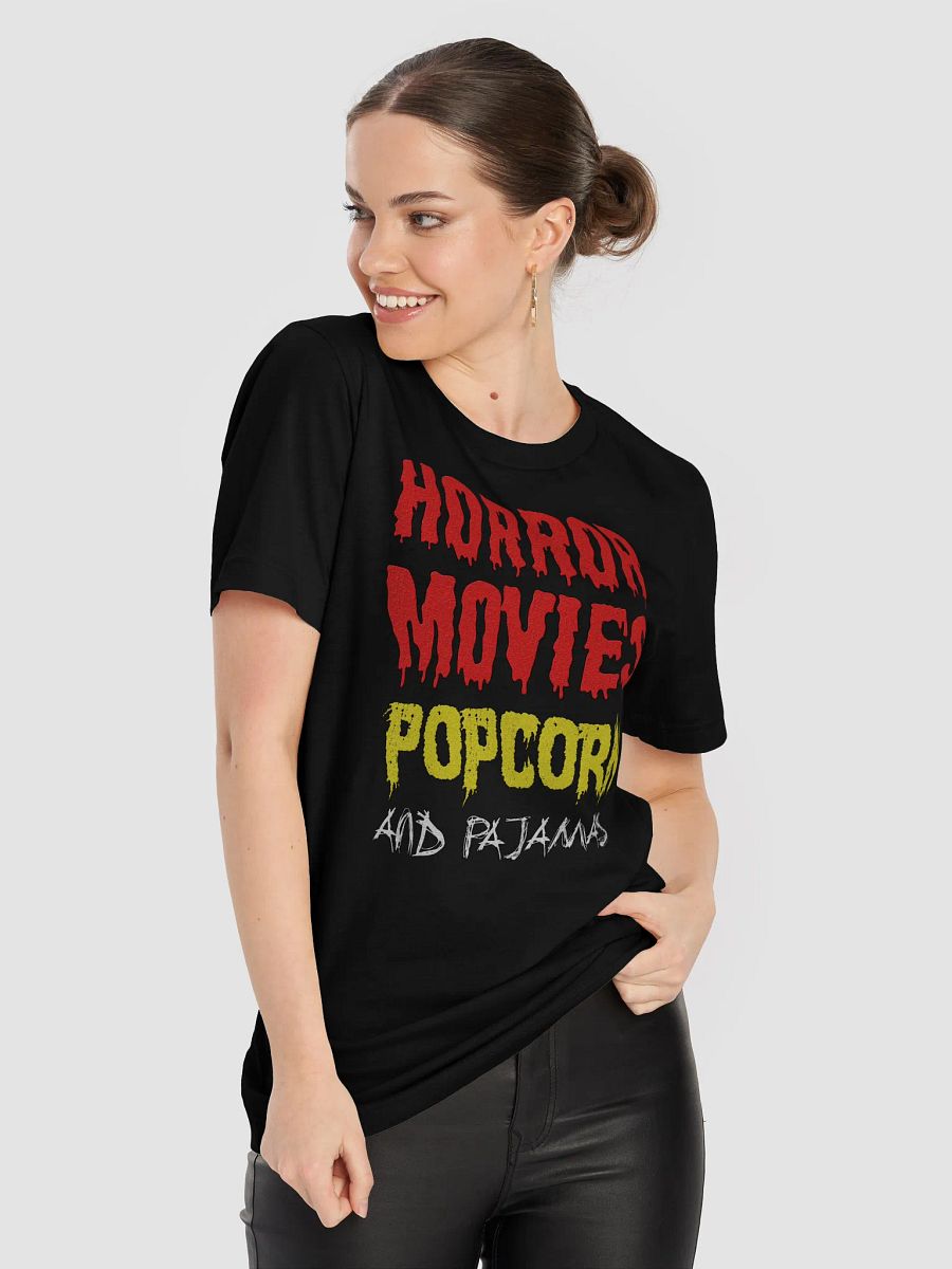 Horror Movies Popcorn And Pajamas T-Shirt product image (38)