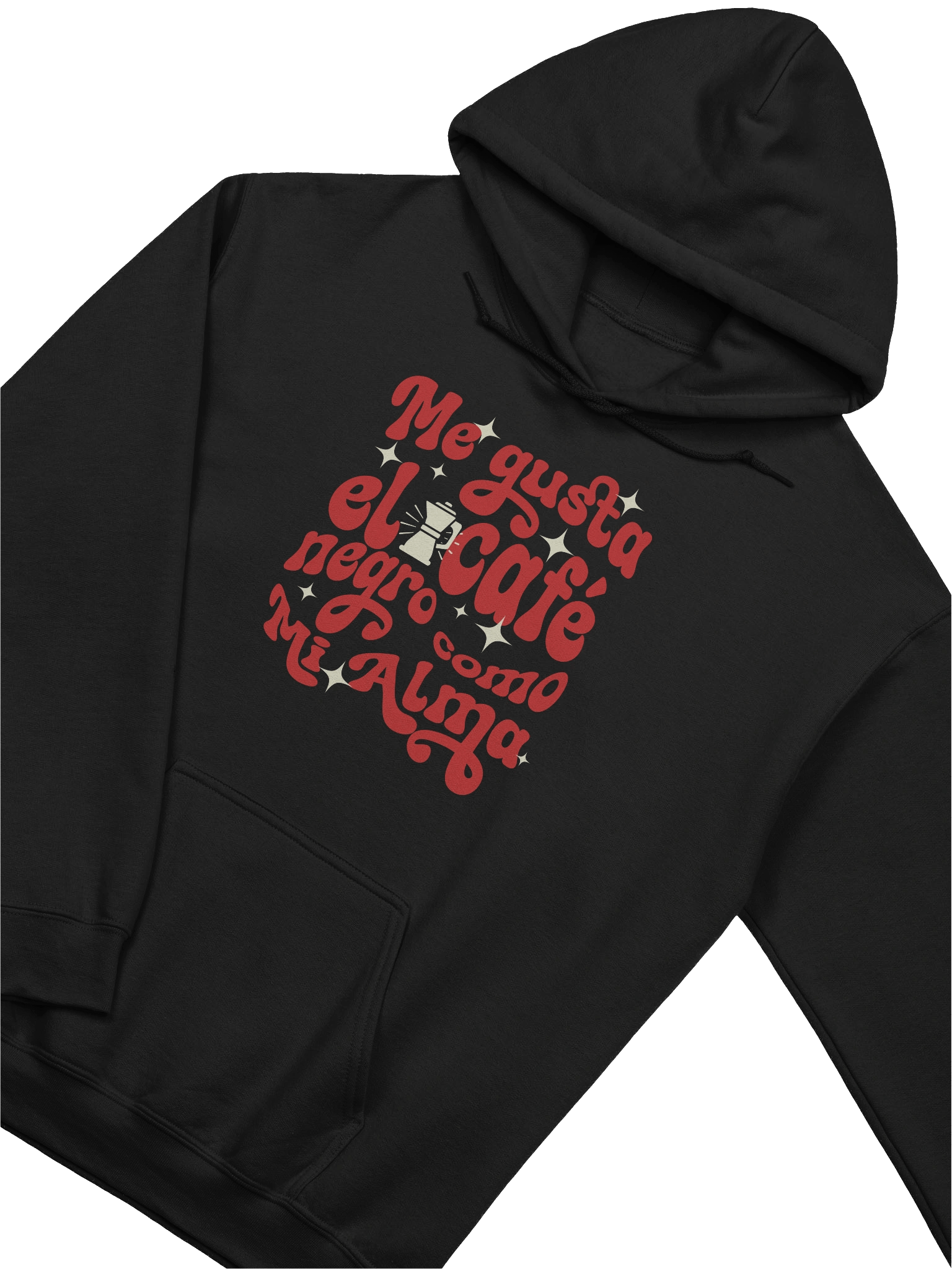 Me Gusta el Café Negro Como Mi Alma Hoodie Unisex product image (2)