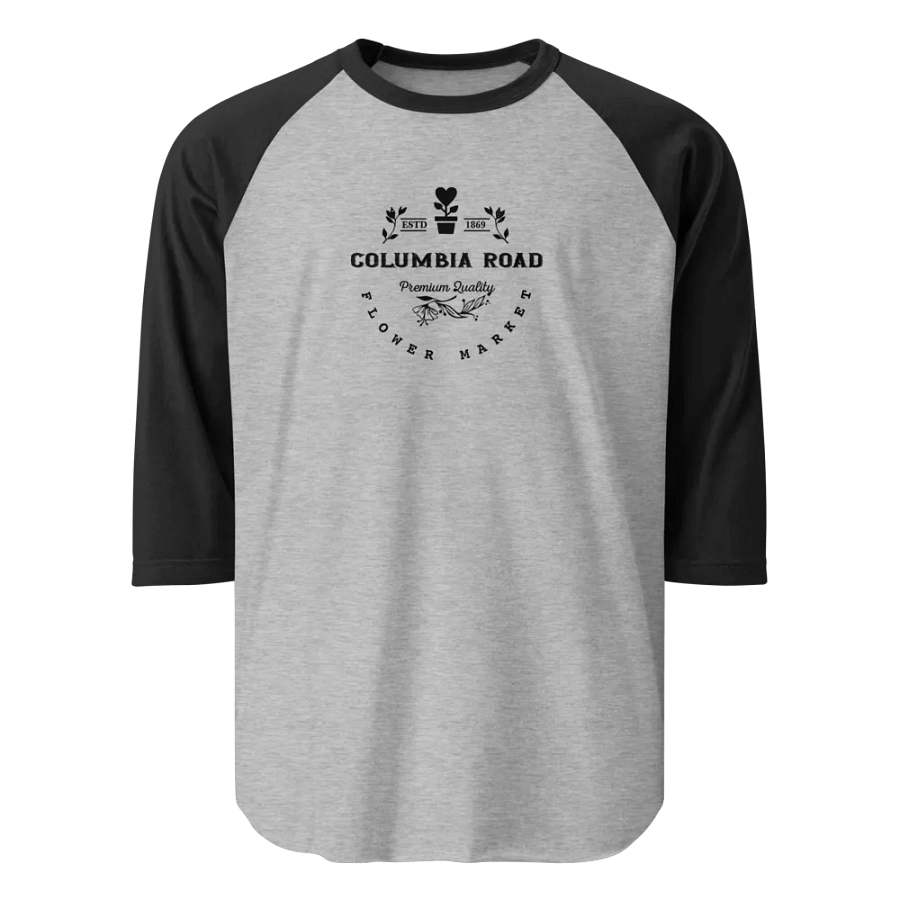 Columbia Road Market 3/4 Sleeve Raglan Tee (Grey) product image (1)