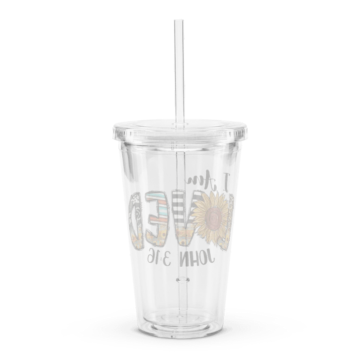 I Am Loved - Double Wall Clear Plastic Tumbler product image (2)