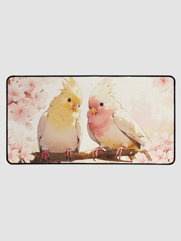 Tapis De Bureau Calopsittes en fleurs de cerisier product image (1)