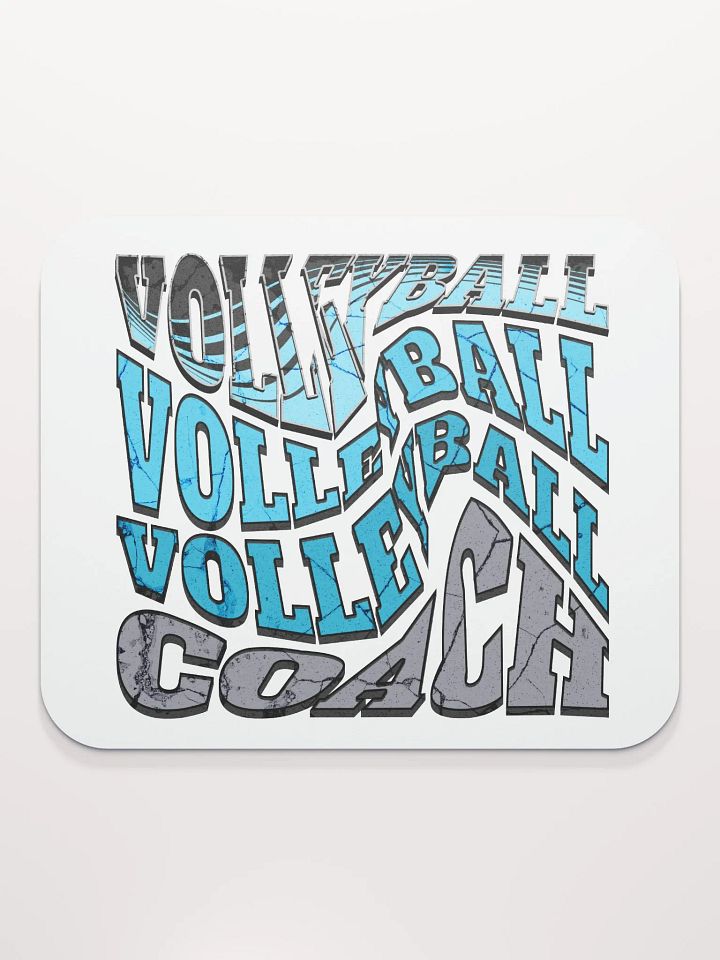 Mess Swirl Volleyball Coach Wavy Dynamic Mouse Pad product image (2)