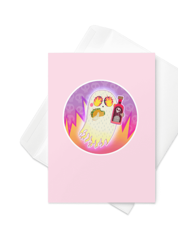 Pastel Little Ghost Hot Sauce Taco #2 - Greeting Card product image (1)