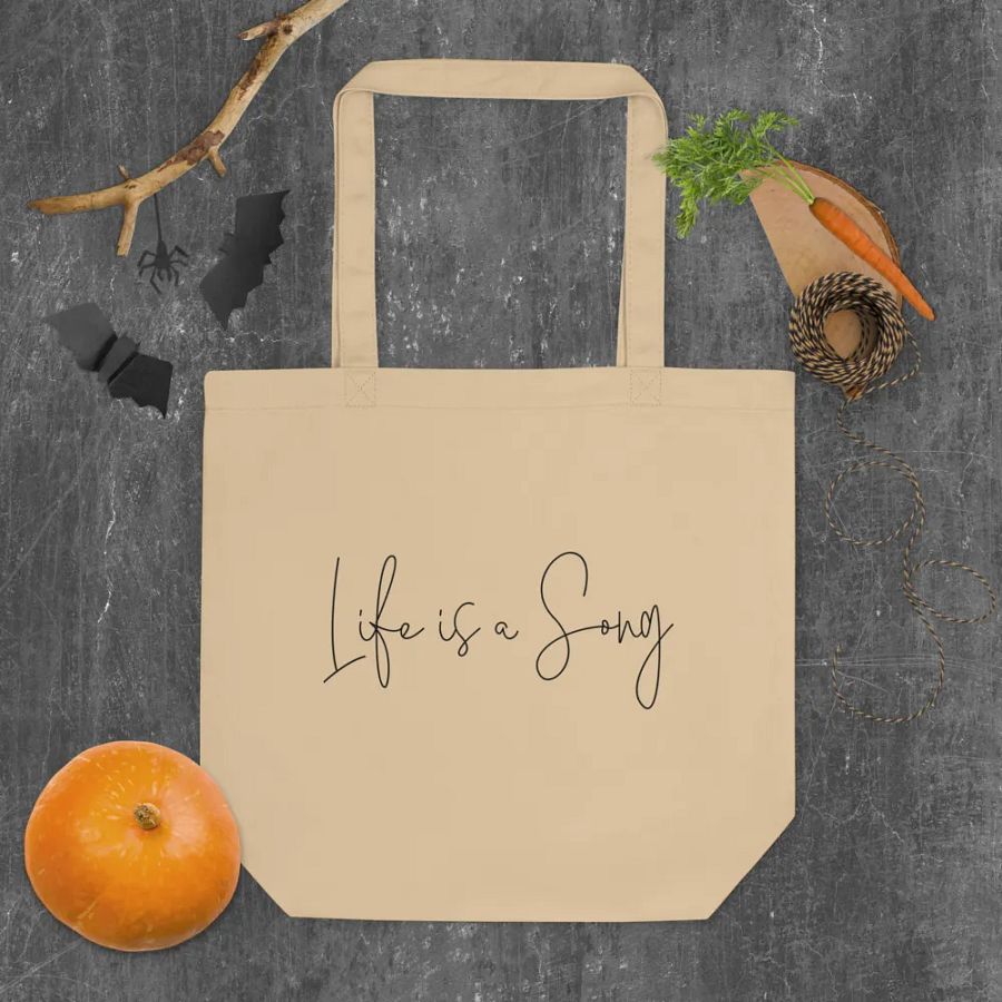 Life is a Song (Single-Sided) Beige Tote product image (5)