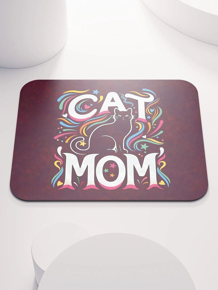 Cat Mom Vibes Mouse Pad product image (2)