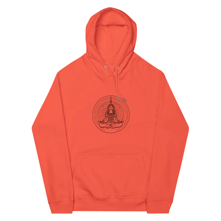 [Meditation 2 - Black] - Unisex Eco Raglan Hoodie product image (5)
