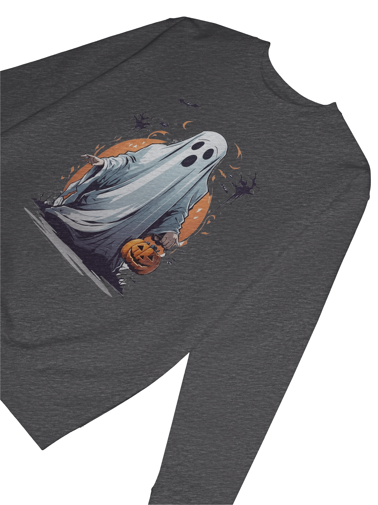 Spooky Ghost Sweatshirt – Cozy Halloween Pullover with Pumpkin Trick-or-Treat Design product image (6)