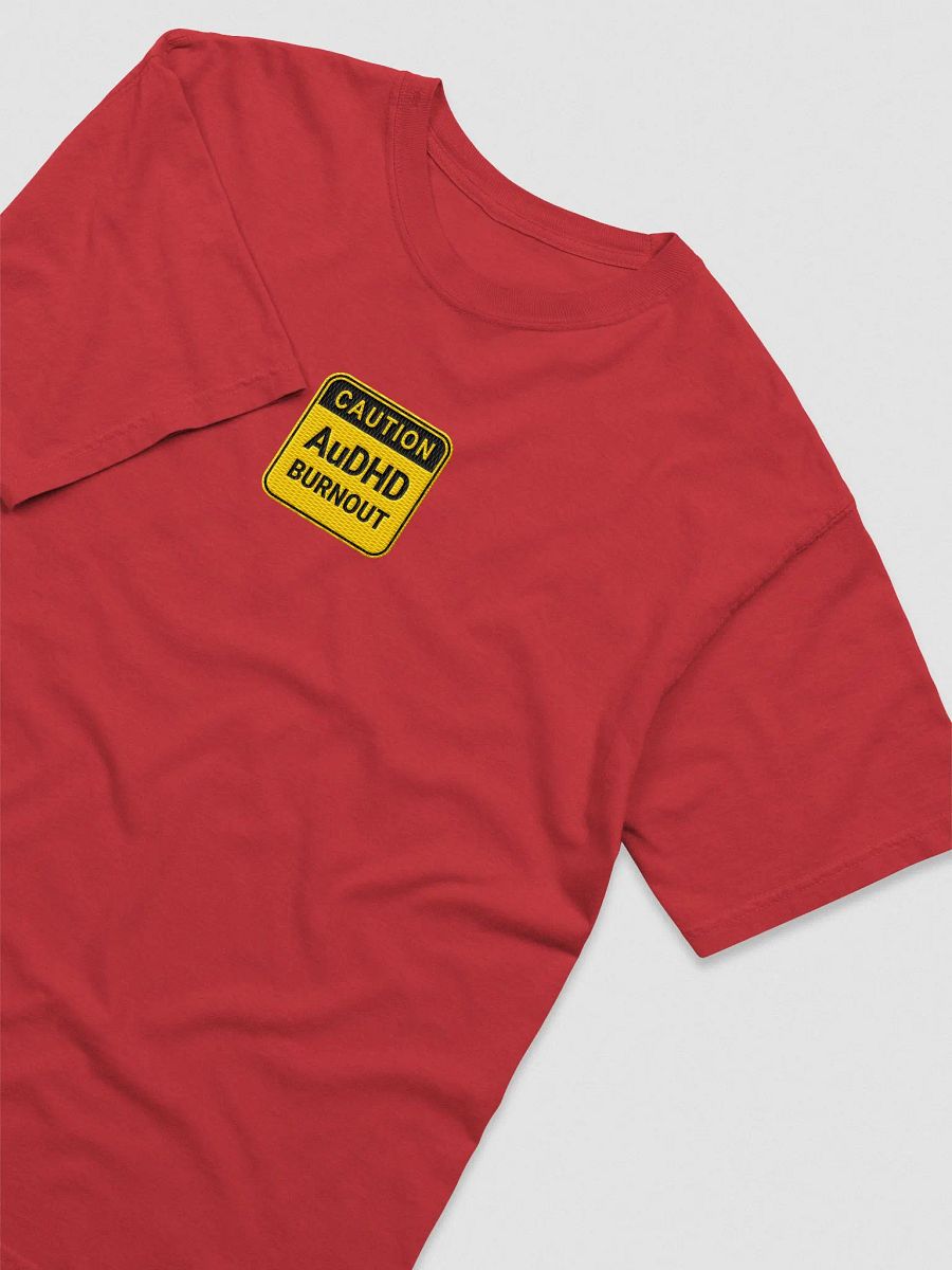 CAUTION: AuDHD BURNOUT embroidered garment-dyed tee product image (3)