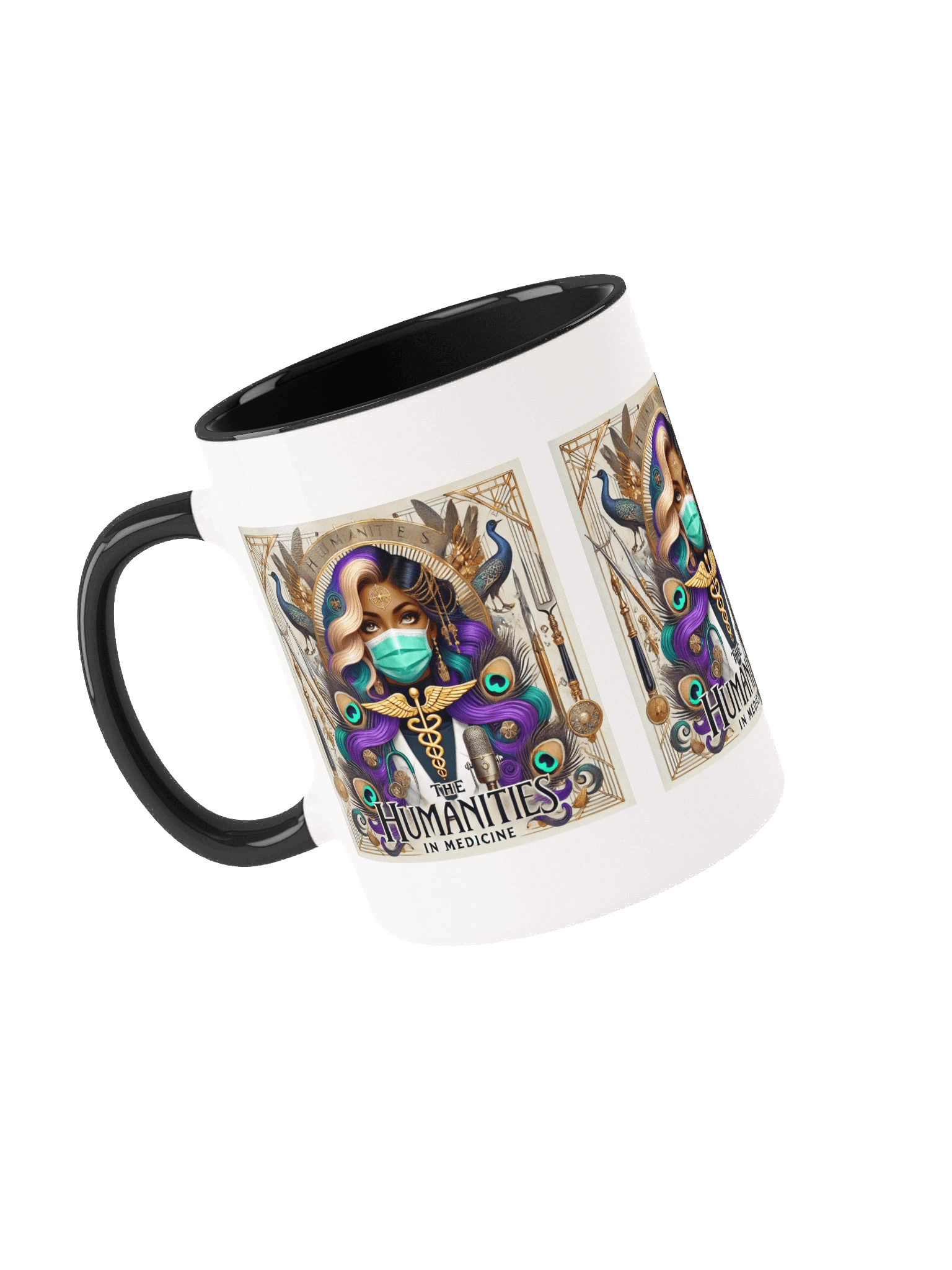 Humanities In Medicine Physician Peacock Muse Art Ceramic Mug product image (3)