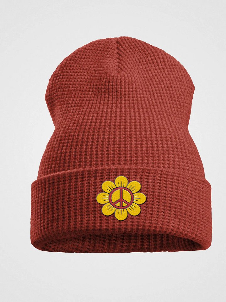 Peace Flower Waffle Beanie product image (1)