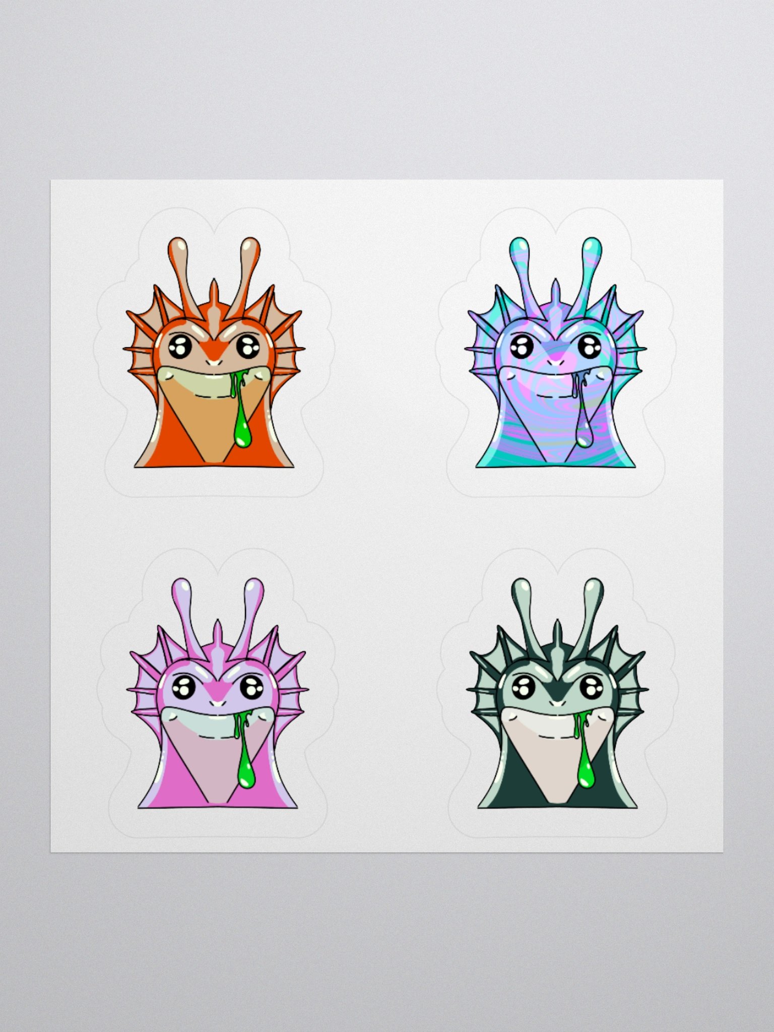 Custom Colored Ogapuu Sticker Sheet (Cool Puu Sheet) product image (1)