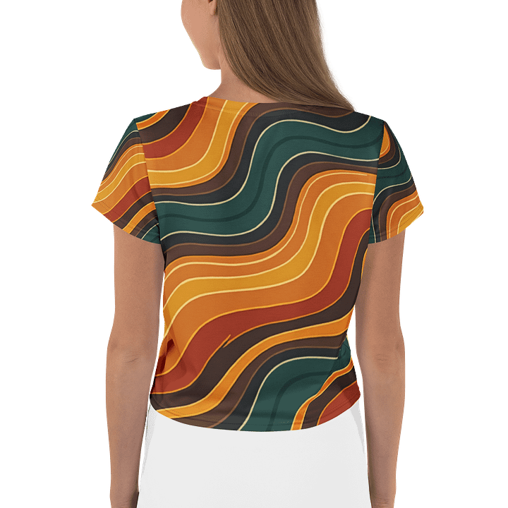 Barry Grady 'Flowing Waves' All-Over Crop Tee product image (2)