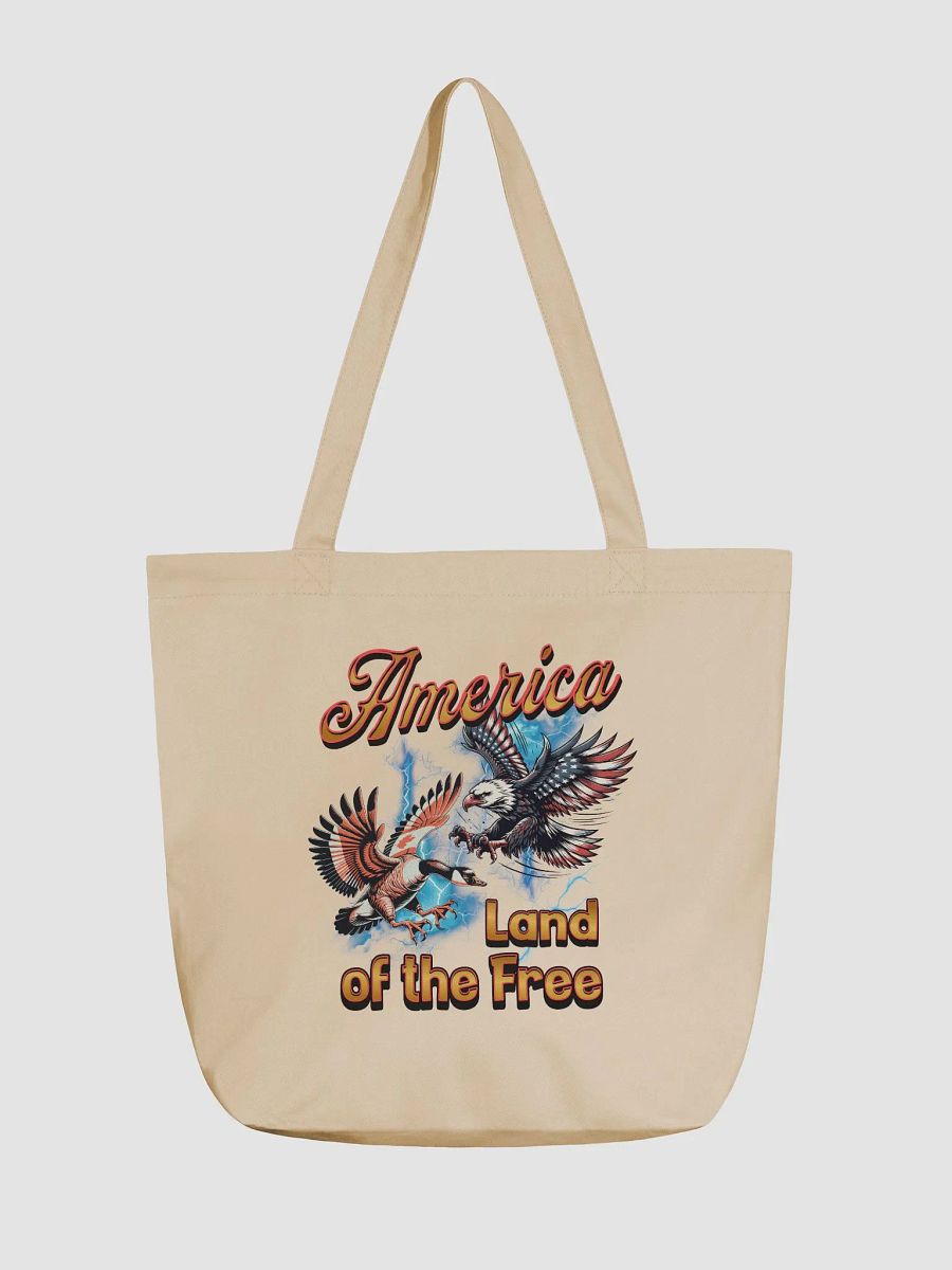 America Land Of The Free Patriotic Birds Eco Tote product image (5)