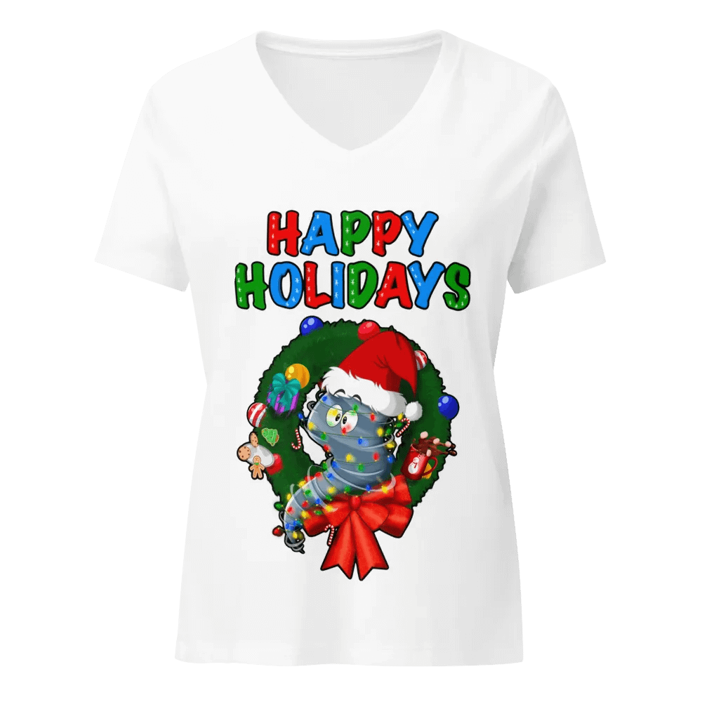 Happy Holidays V-Neck T-Shirt product image (9)