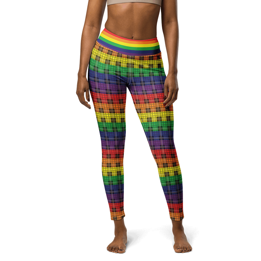 Rainbow Pride Plaid Leggings product image (1)