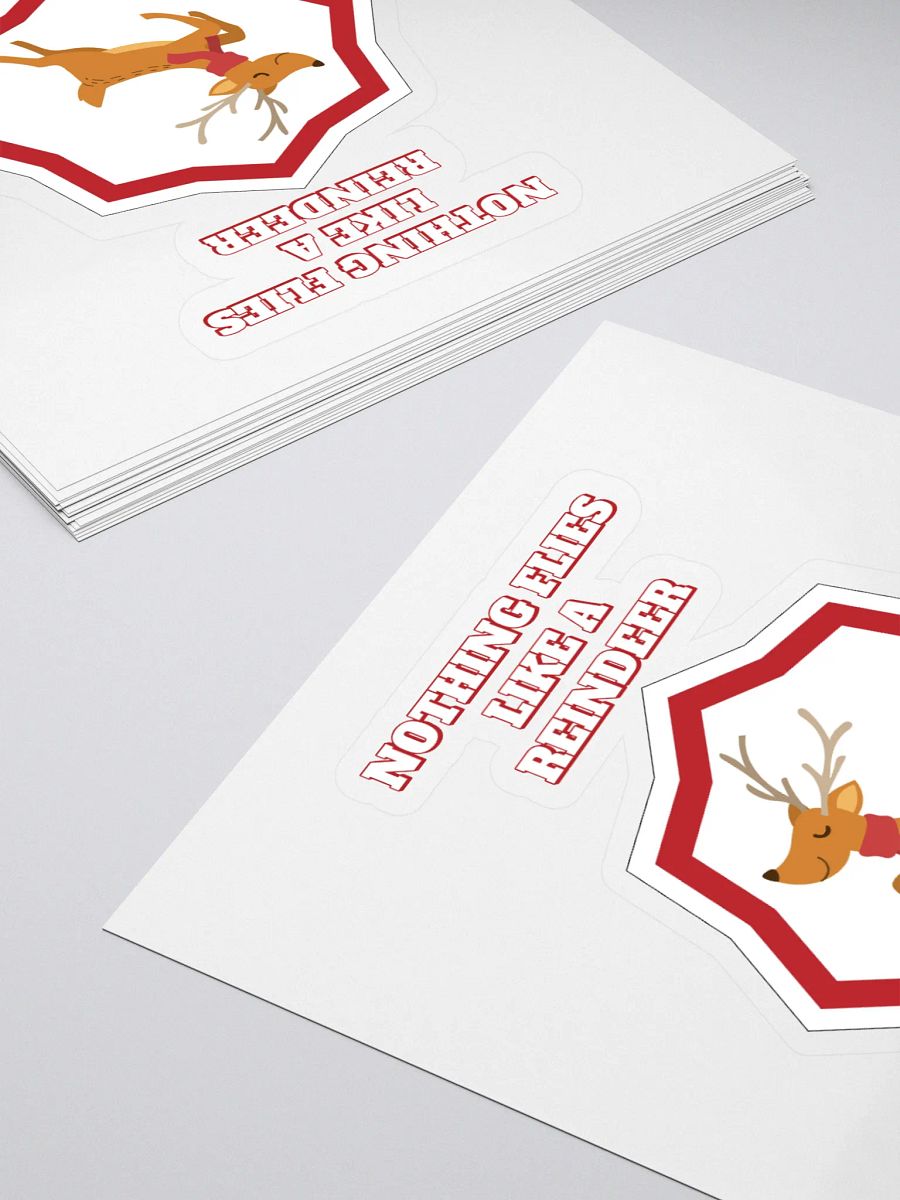 Nothing Flies Like A Reindeer - Christmas Sticker product image (4)