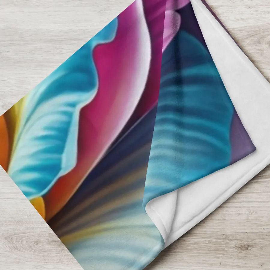 Exotic Colorful Rose Throw Blanket product image (6)