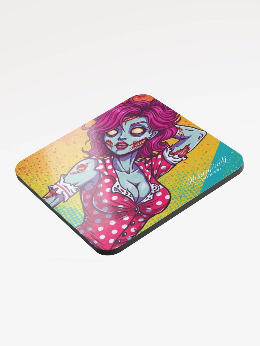 V2 Zombie Pinup Glossed Cork Coaster product image (3)