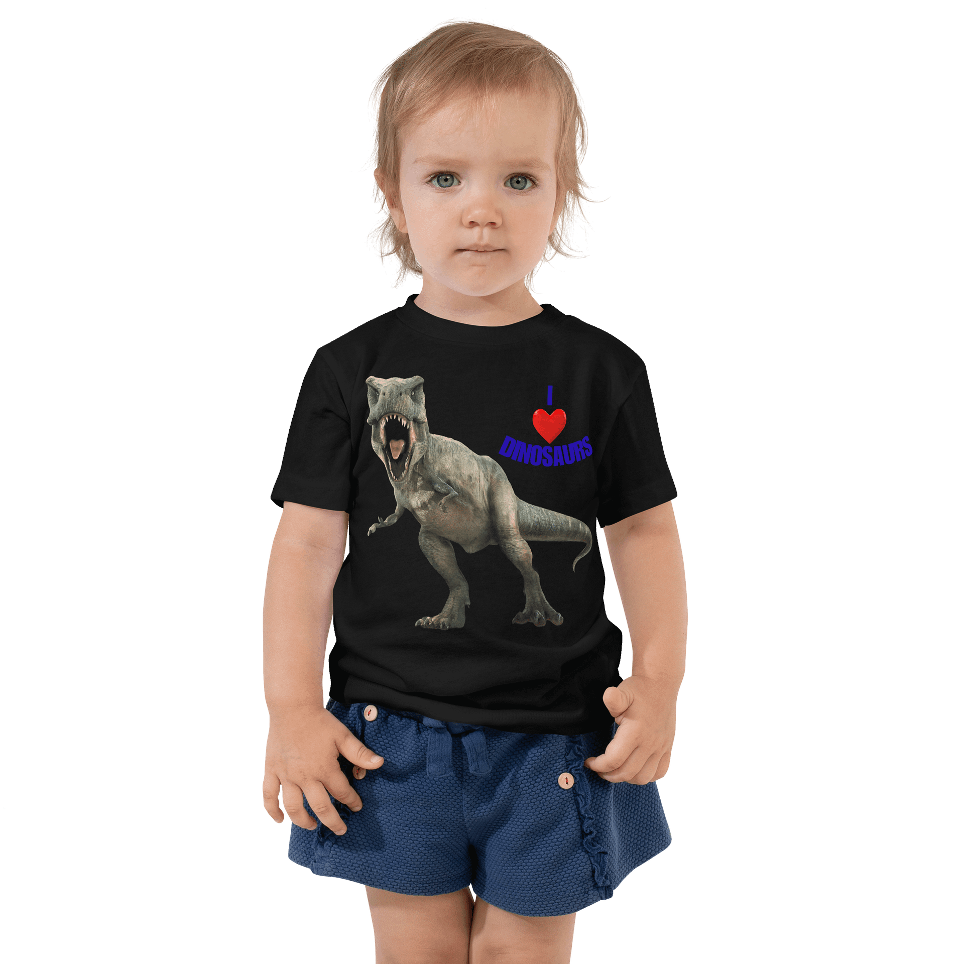🦖 “I ❤️ DINOSAURS” Toddler T-Shirt — Cute Meets Cretaceous! product image (1)
