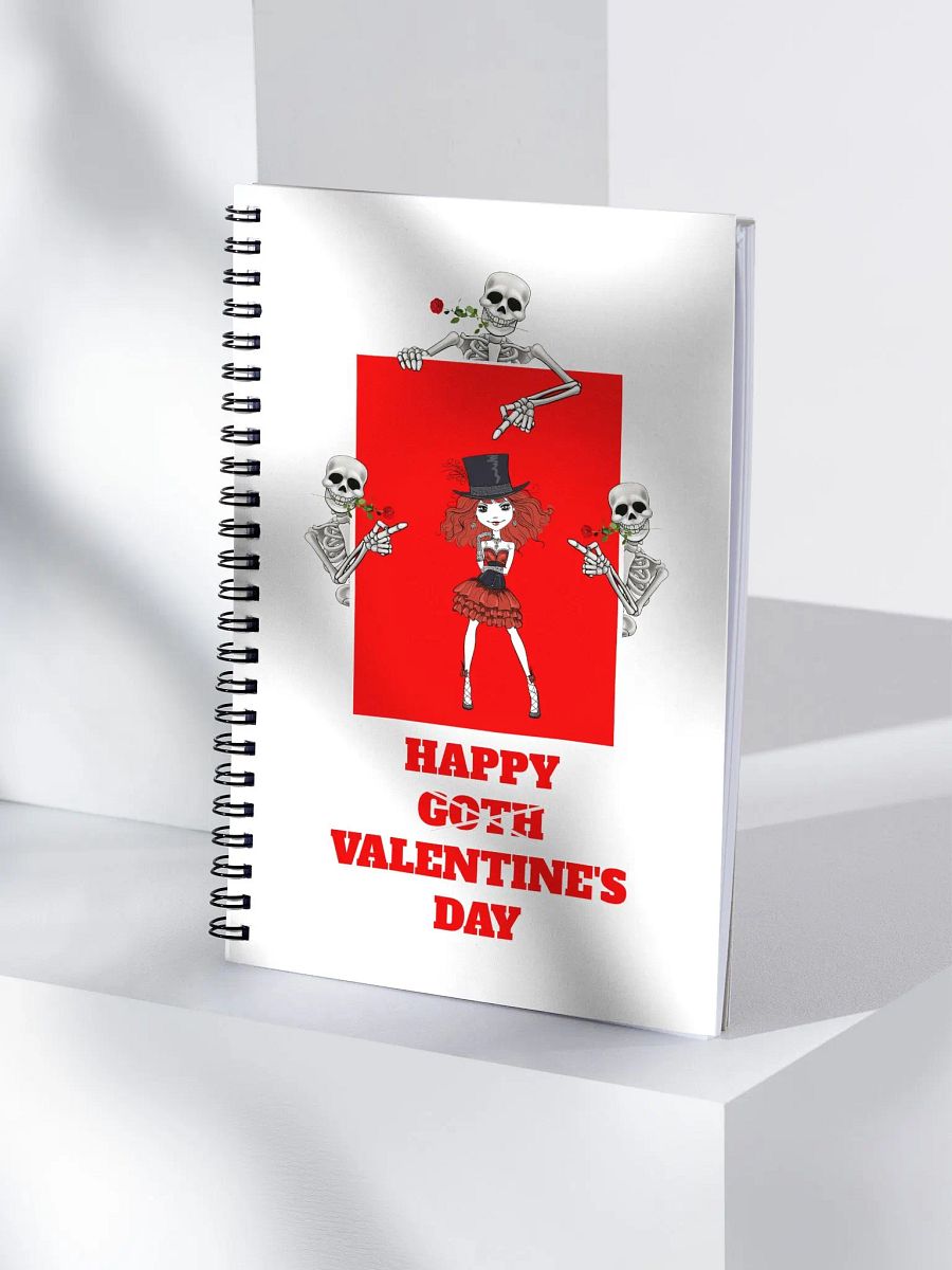 Happy Goth Valentine's Day Spiral Notebook product image (3)