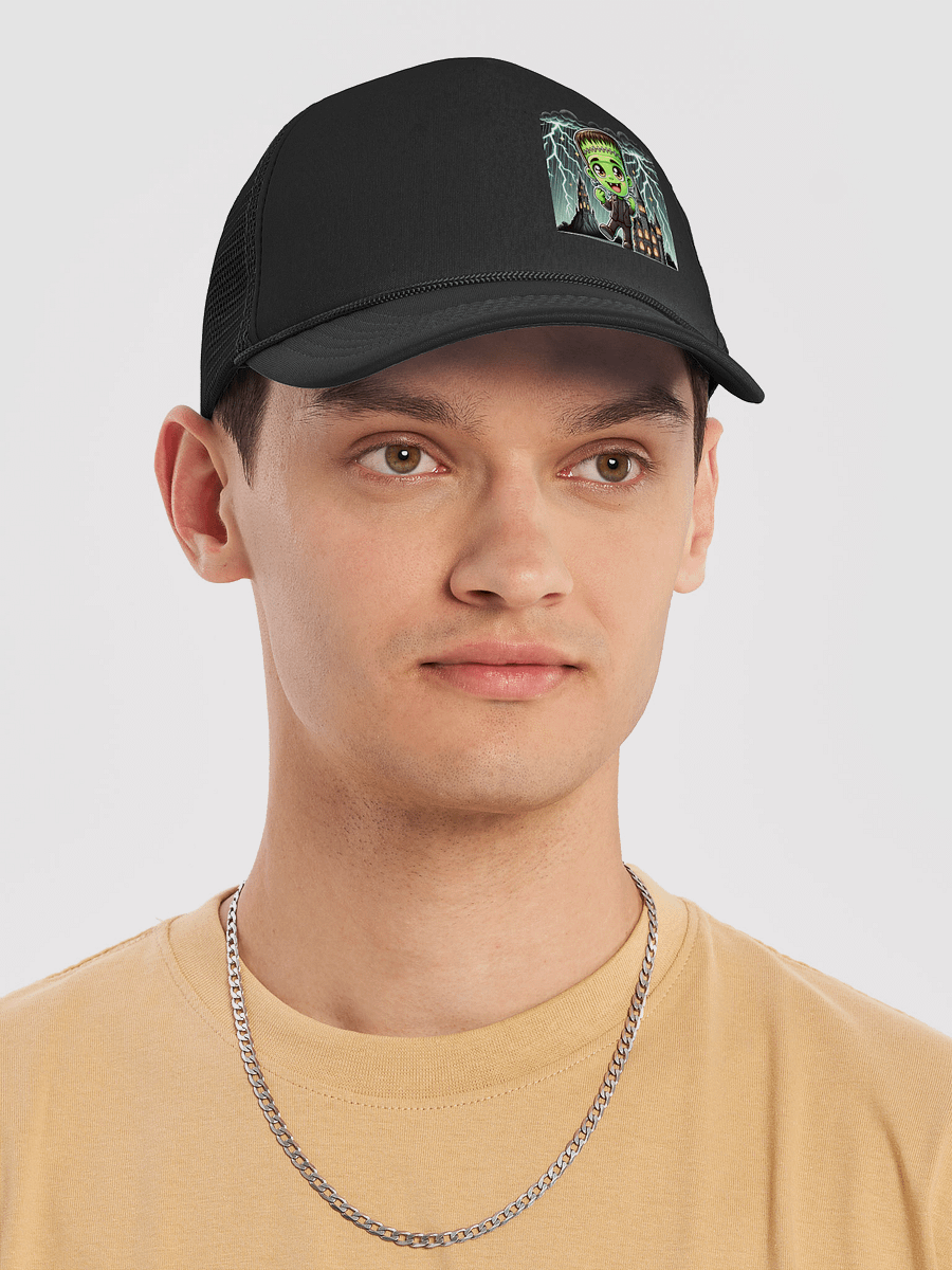 Chibi Frankenstein's Monster Emblem Ball Cap – Electrifying Style product image (5)