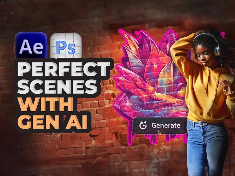 TUTORIAL: Generative Fill & Motion Tracking using Photoshop & After Effects product image (1)