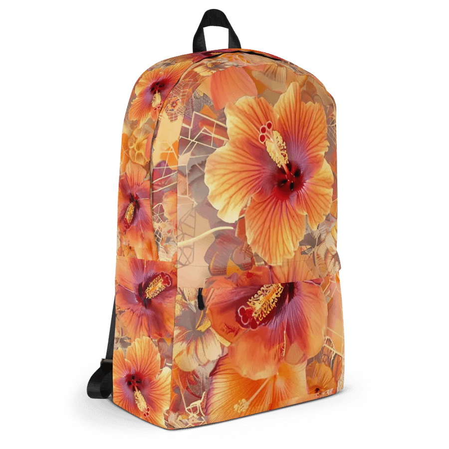 Golden Hibiscus Dreams All-Over Print Backpack product image (11)