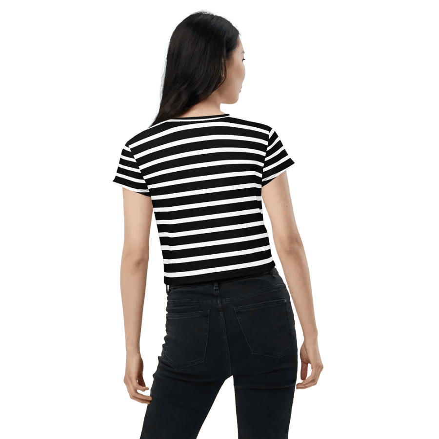 Black & White Stripes Crop Top product image (8)