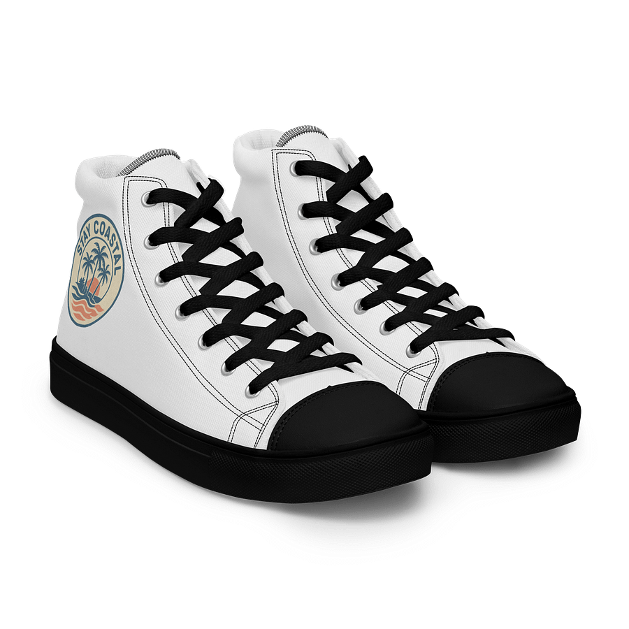 Coastal Sunset Women's High Top Canvas Shoes product image (9)