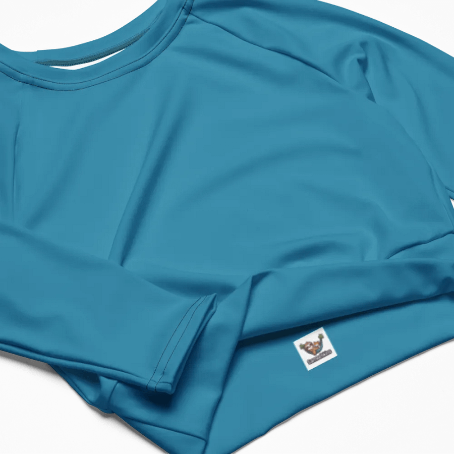 Blue Aquarius All-Over Crop Top product image (4)