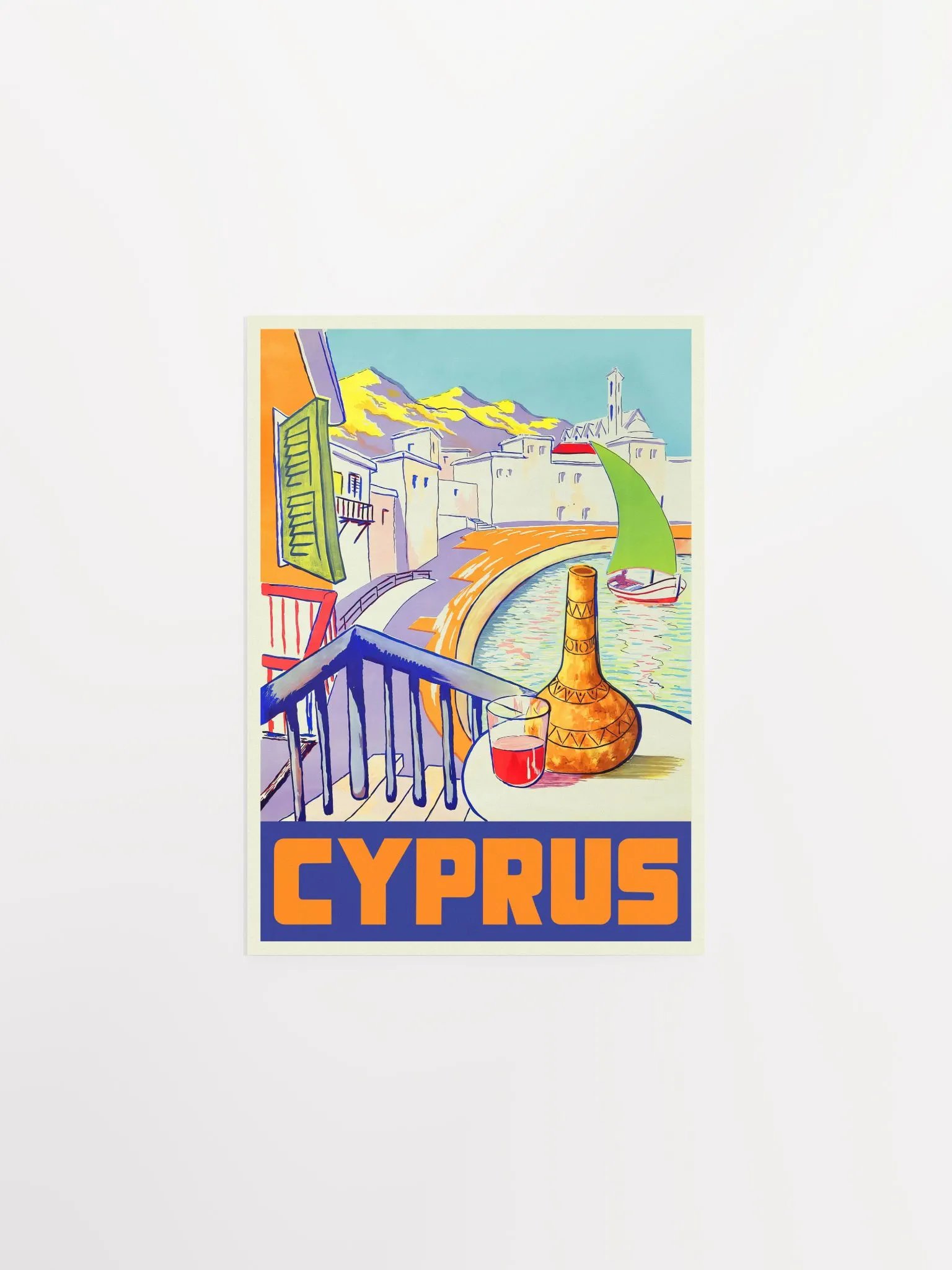 Cyprus, Nicosia 1929 — retro travel poster, vintage travel art print, retro travel wall art product image (6)