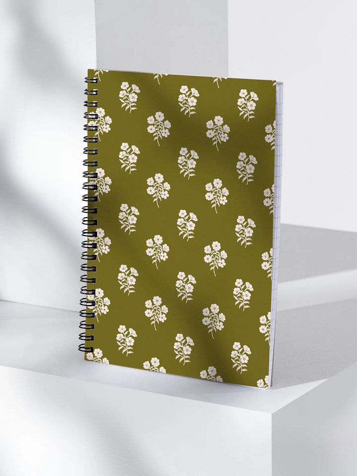 Alpine Cascade - Green and Cream - Spiral Notebook product image (2)