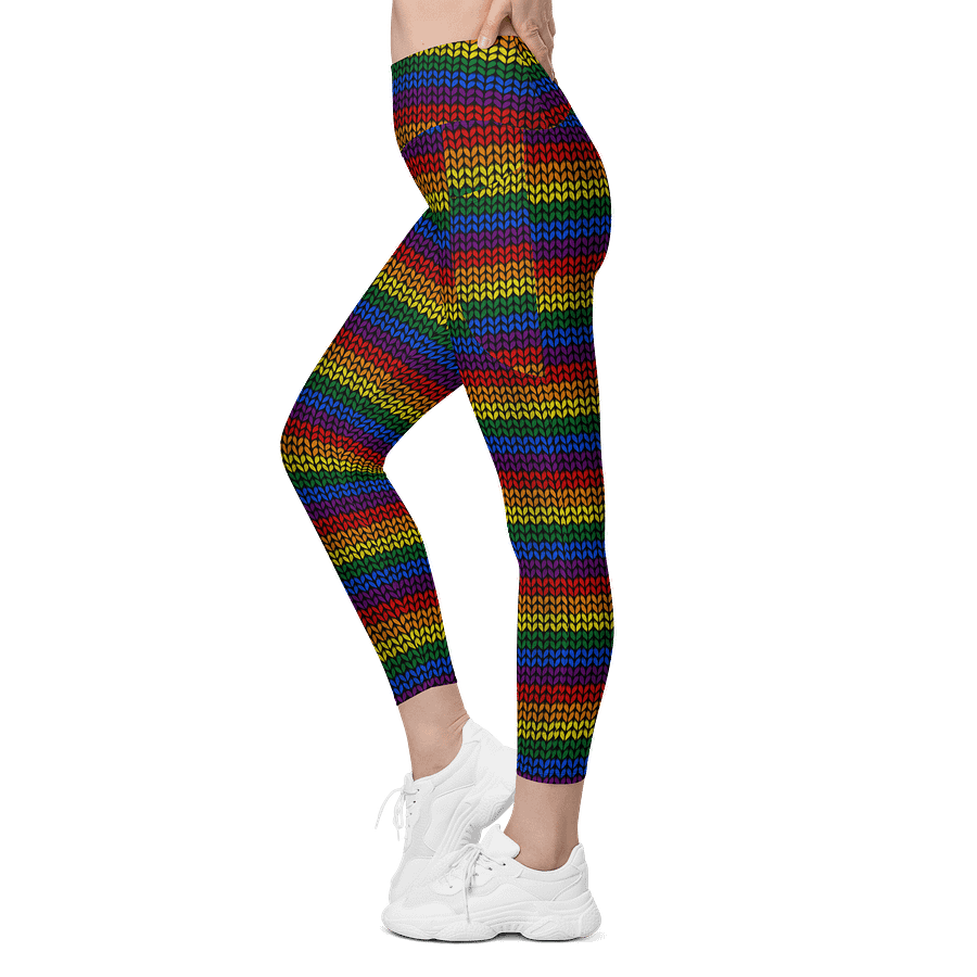 Rainbow Fnit Leggings with Pockets product image (6)