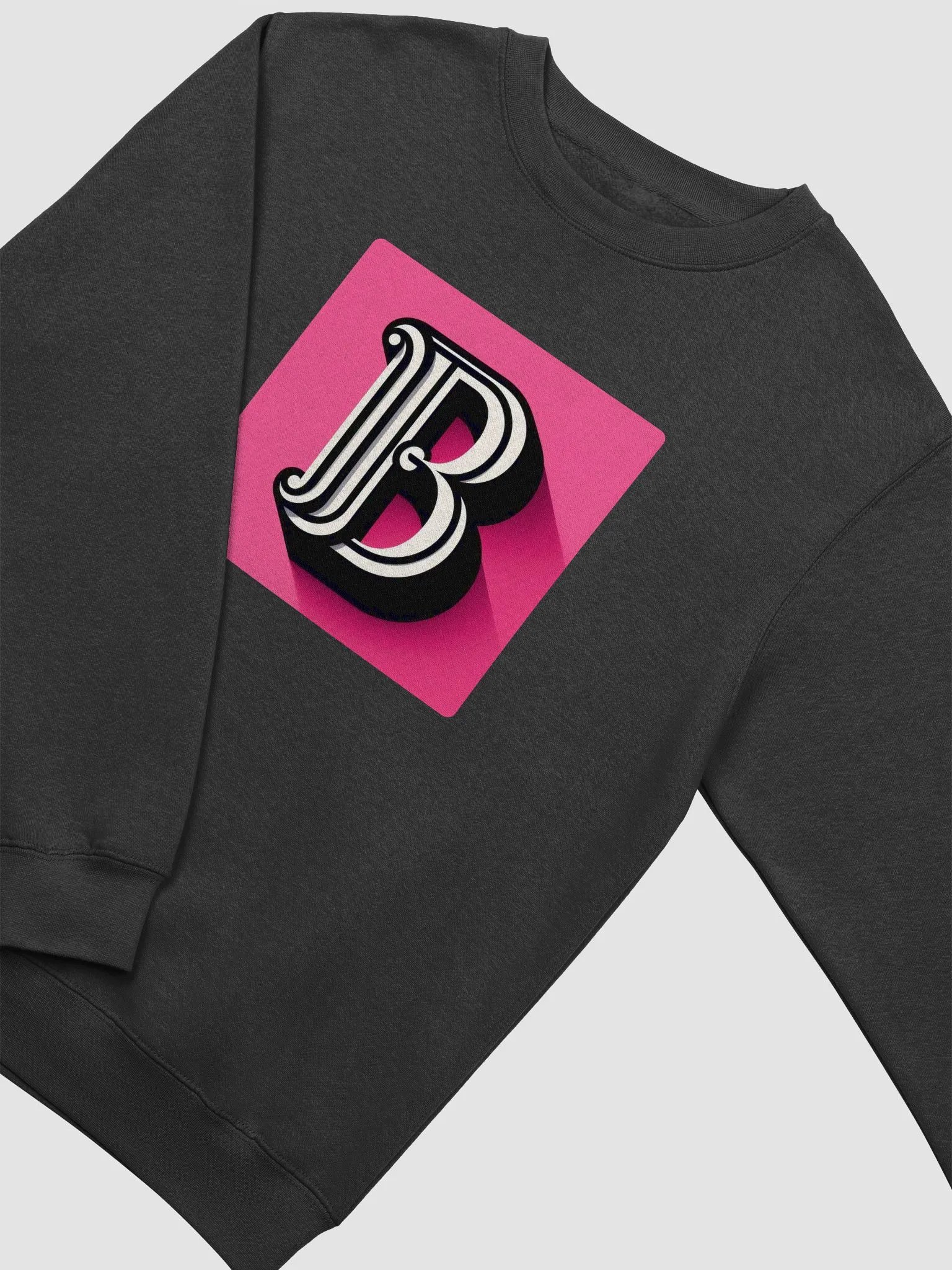 3D Ornate Letter B Crewneck Sweatshirt |Ai Design initial B product image (3)