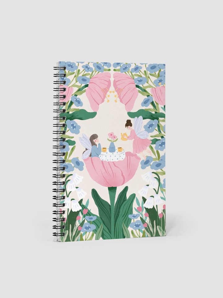 Tea time with my fairy friend spiral notebook product image (1)