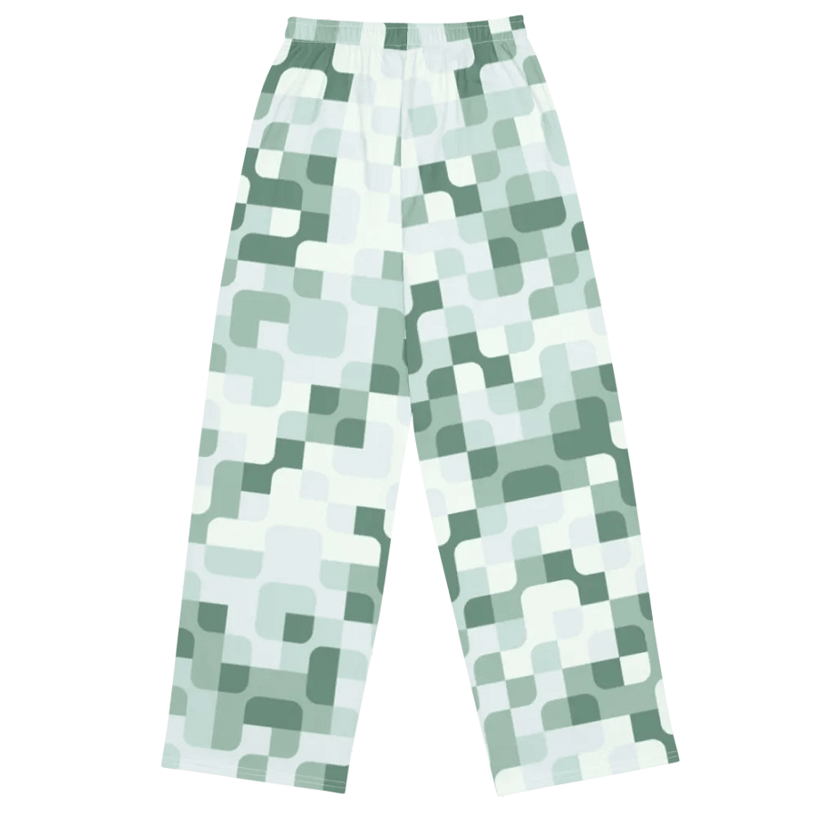 BUIII Pixelated Geometry: Mint Oasis Wide-Leg Pants product image (10)