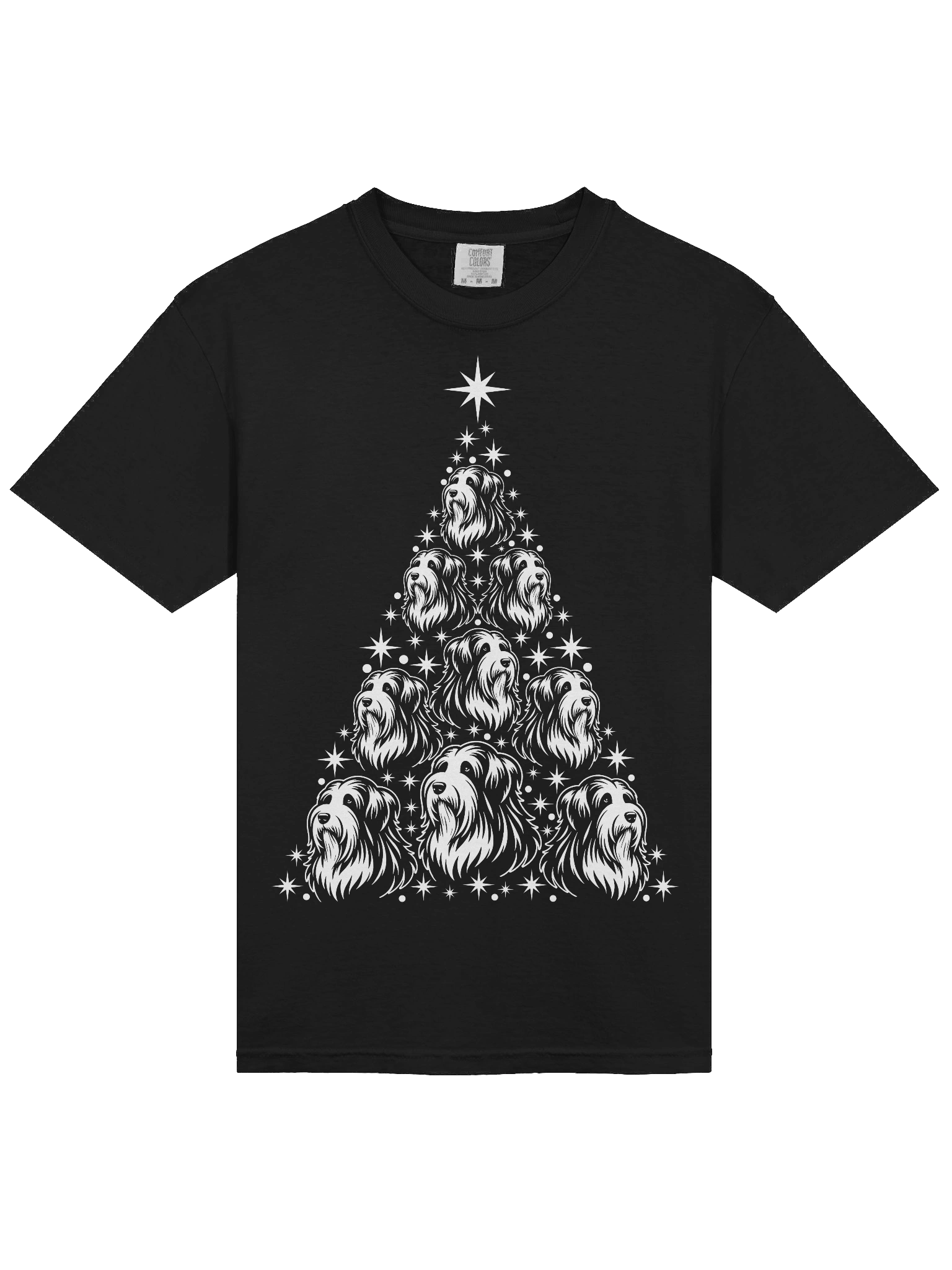 Bearded Collie Christmas Tree T-Shirt product image (5)