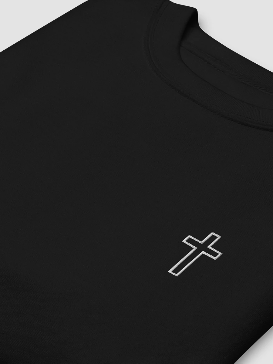 Simple Cross Embroidered Black Crewneck product image (3)