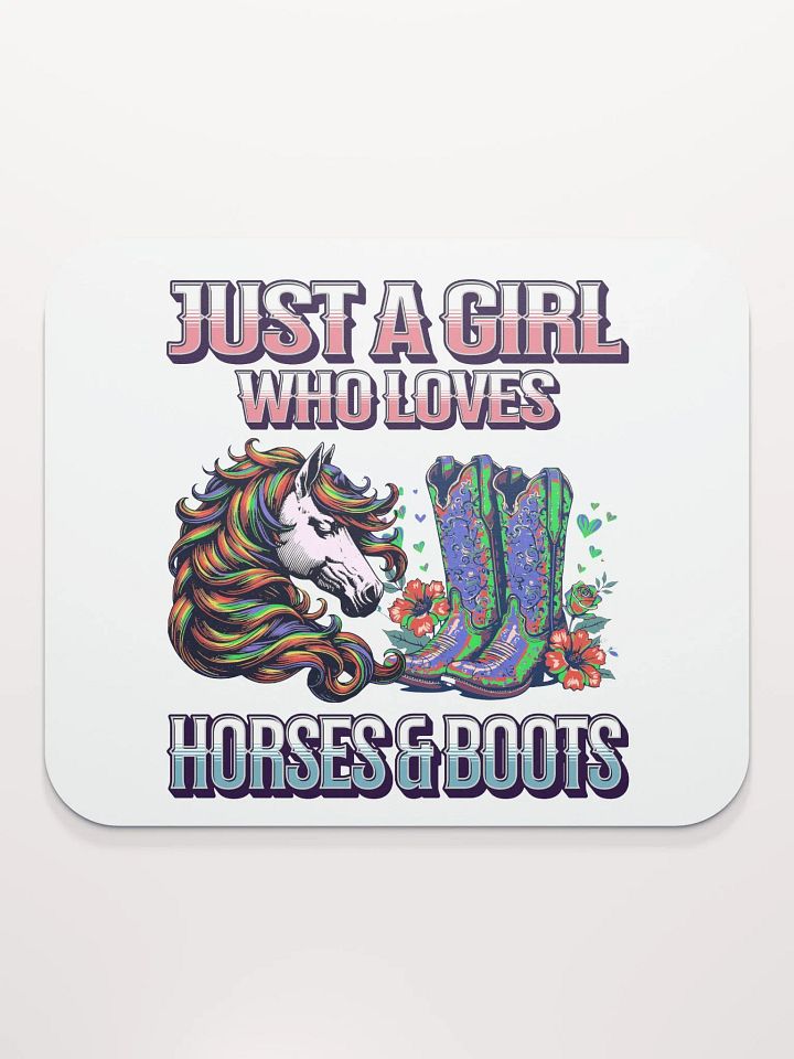 Just A Girl Who Loves Horses And Boots Mouse Pad product image (2)