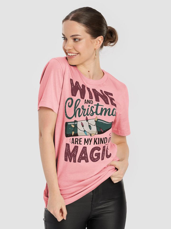 Wine and Christmas Magic Graphic T-Shirt – Festive Shirt Outfit for Wine Lovers product image (32)